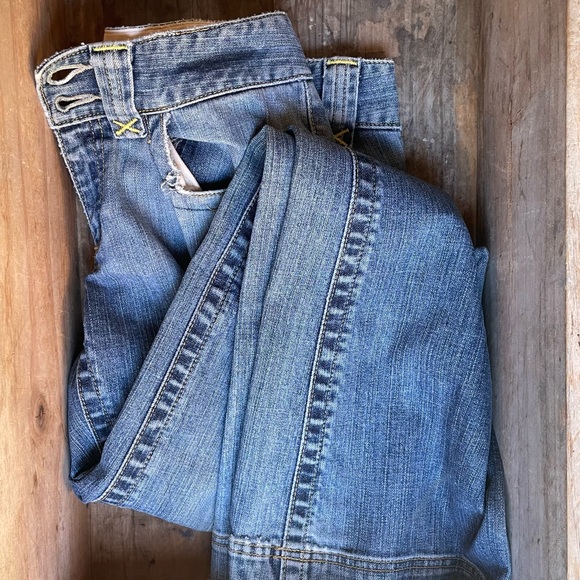 Retro Banana Republic Vintage Y2K Jeans Low Rise Patch Pockets size 4 - Picture 2 of 14